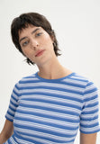 MELAWEAR Jasleen stripes rib t-shirt blue white women