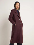 LANIUS 14052 Long coat 280 brown bordeaux women