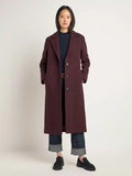 LANIUS 14052 Long coat 280 brown bordeaux women