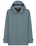 MAIUM Mac short raincoat blue grey unisex