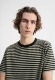 MELAWEAR Pravin heavy T-shirt tea leaf black stripes men