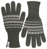 MELAWEAR Rishi knit gloves green blend pattern unisex