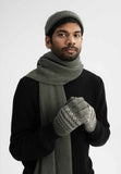 MELAWEAR Rishi knit gloves green blend pattern unisex