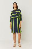 SKFK Lisabe dress G1 acid green stripes women