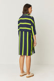 SKFK Lisabe dress G1 acid green stripes women