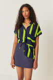 SKFK Uma shirt G1 acid green stripes women