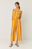 SKFK Dona trousers Y8 yellow stripes women