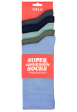 MELAWEAR 5 pack basic socks mix nature green unisex