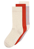 MELAWEAR 3 pack basic socks cream blend orange brick unisex