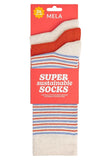 MELAWEAR 3 pack basic socks cream blend orange brick unisex