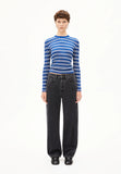 ARMEDANGELS Alaania chiffron stripes longsleeve lapis blue oatmilk women