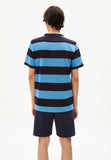 ARMEDANGELS Bazaao Flamé stripes T-shirt blueniverse men