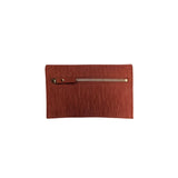 ANN KURZ Compact purse ruffle rust women