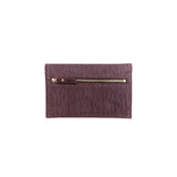 ANN KURZ Compact purse ruffle wine women