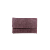 ANN KURZ Compact purse ruffle wine women