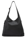 ANN KURZ Double zip hobo bag nappa black