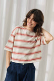 TWOTHIRDS Fingal cropped t-shirt adobe stripes women