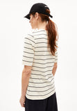 ARMEDANGELS Jaanisara fine stripe t-shirt oatmilk black women