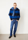 ARMEDANGELS Loukaa stripes jumper night sky lapis blue men