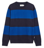 ARMEDANGELS Loukaa stripes jumper night sky lapis blue men