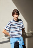 ARMEDANGELS Maarkos sweat T-shirt multicolor stripes black multicolor men