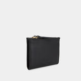 ANN KURZ Mini thin wallet nappa black women