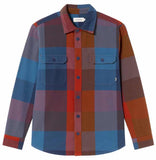 THINKING MU Lucas overshirt blue berry blanket men