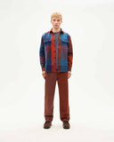 THINKING MU Lucas overshirt blue berry blanket men