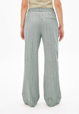 ARMEDANGELS Numaali stripe trousers seagreen light oatmilk women