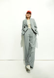 ARMEDANGELS Numaali stripe trousers seagreen light oatmilk women