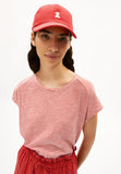 ARMEDANGELS Oneliaa Lovely Stripes t-shirt oatmilk coral blush women