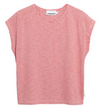 ARMEDANGELS Oneliaa Lovely Stripes t-shirt oatmilk coral blush women