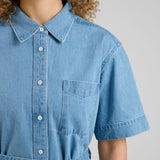 DEDICATED Ripa denim shirt dress light blue women