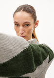 ARMEDANGELS Sadnaa stripes jumper gravel ivy green women