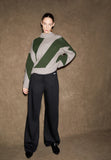 ARMEDANGELS Sadnaa stripes jumper gravel ivy green women