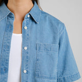 DEDICATED Stensvik denim shirt light blue women