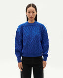 THINKING MU Carmen knitted jumper blue women