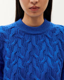 THINKING MU Carmen knitted jumper blue women