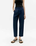 THINKING MU Hemp Rina pants navy women