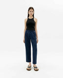 THINKING MU Hemp Rina pants navy women