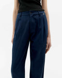 THINKING MU Hemp Rina pants navy women