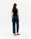 THINKING MU Hemp Rina pants navy women