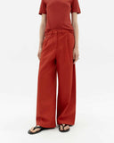 THINKING MU Pat pants orange red women