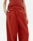 THINKING MU Pat pants orange red women