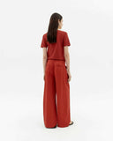 THINKING MU Pat pants orange red women