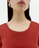 THINKING MU Cassia hemp tee orange red women