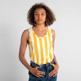 Dedicated Nora top Big Stripes yellow