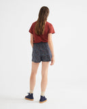 THINKING MU Geranio shorts Multiflowers blue Women