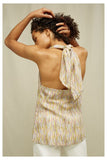 PEOPLE TREE Tina Abstract halter top X334UY.MC